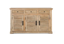 GINER Y COLOMER Buffet robuste en bois de manguier avec 3 portes et 3 tiroirs